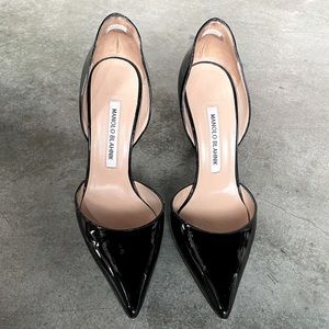 Authentic Manolo Blahnik Size 7.5 Great Condition Rarely Worn asking USD$250